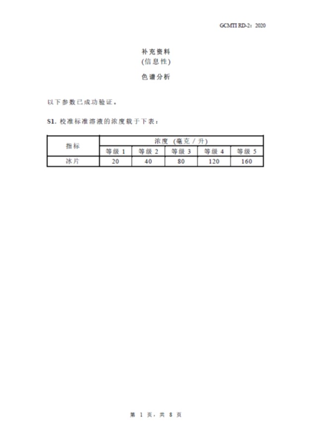 GCMTI RD-2:2020 补充资料